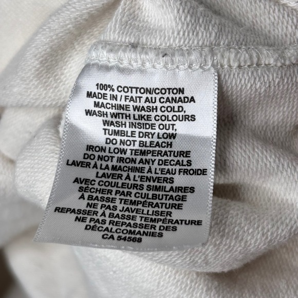 MEJURI Sweatshirt Size XL Cream Golden Logo Pullover Casual Athleisure - Picture 9 of 10